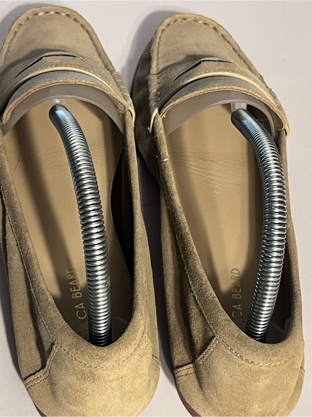 Veronica Beard Penny Flats Suede Loafer Sand Beige 8.5 - Picture 7 of 11